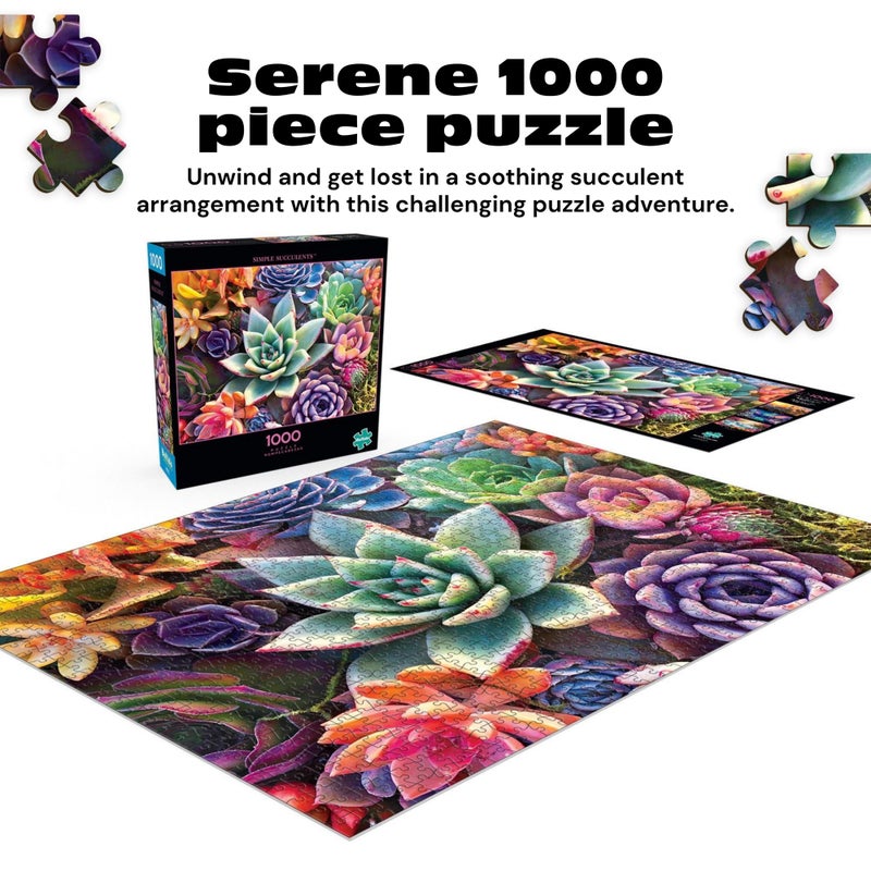 Buffalo Games - James Mertke - Simple Succulent - 1000 Piece Jigsaw Puzzle For Adults -Challenging Puzzle Perfect for Game Nights - Finished Size is 26.75 x 19.75 - Image 4