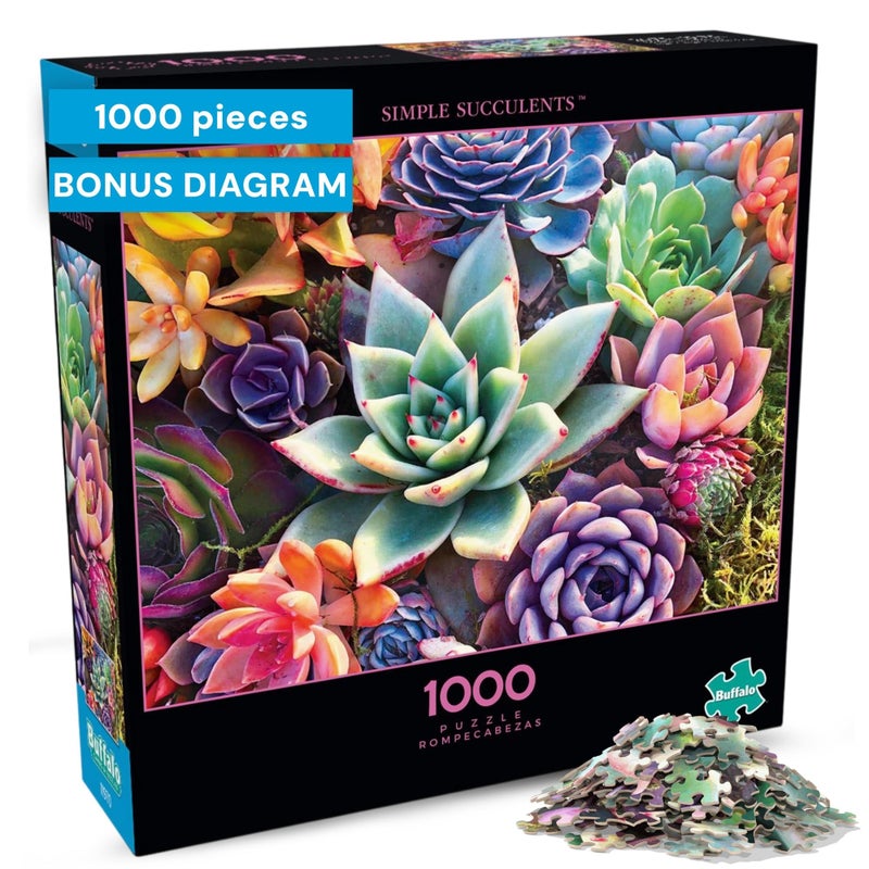 Buffalo Games - James Mertke - Simple Succulent - 1000 Piece Jigsaw Puzzle For Adults -Challenging Puzzle Perfect for Game Nights - Finished Size is 26.75 x 19.75 - Image 1