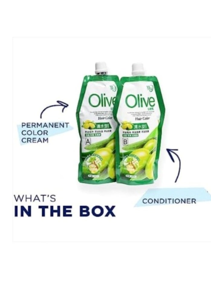 OLIVE - Olive hair color Natural Black 500 x 2 ml - Image 1