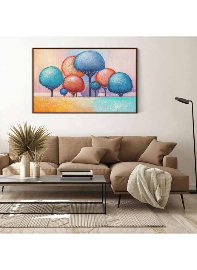 Home Gallery - Abstract Framed Portrait Of Colorful Trees - Image 1