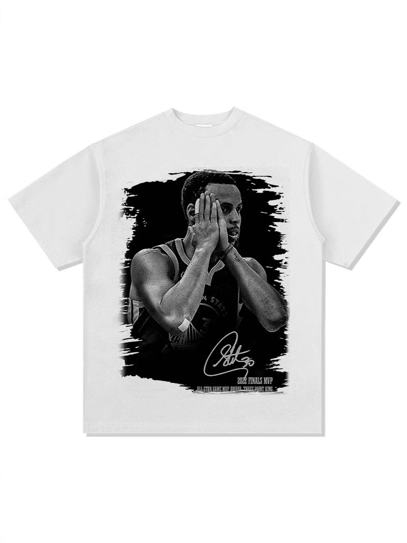 Curry Curry Good Night-Heavy Cotton Tide Brand Men'S And Women'S T-Shirt American New Direct Injection Short Sleeve - Image 3