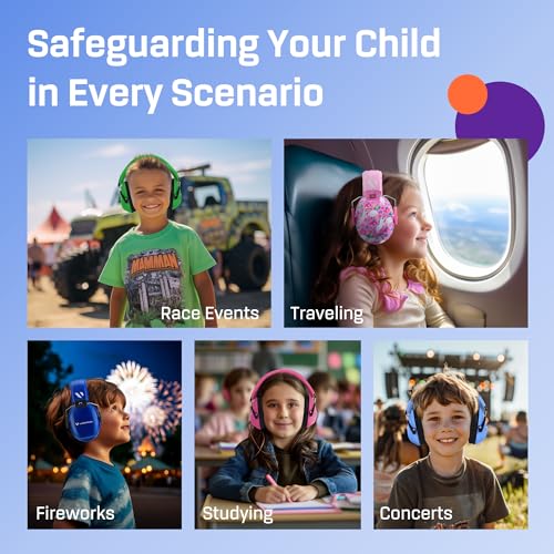 VANDERFIELDS Noise Cancelling Headphones for Kids, Age 3-16, Certified 27dB Noise Reduction, Sound Cancelling Safety Ear Muffs, Adjustable Size, Kids Ear Protection Events, Concerts, Fireworks, Autism - Image 5