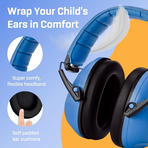 VANDERFIELDS Noise Cancelling Headphones for Kids, Age 3-16, Certified 27dB Noise Reduction, Sound Cancelling Safety Ear Muffs, Adjustable Size, Kids Ear Protection Events, Concerts, Fireworks, Autism - Image 4