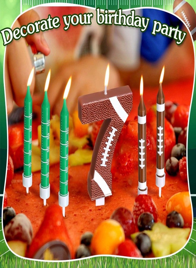 Photect 11 PCS Football Birthday Candles Number 5-9 Candle Football Cake Topper Decor Football Themed Birthday Cake Decorations for Boys Girls Kids Party Supplies (Number 7) - Image 3