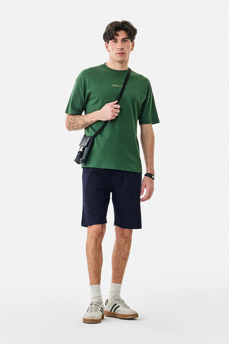 SNITCH شورت بقصة عادية بنقوش