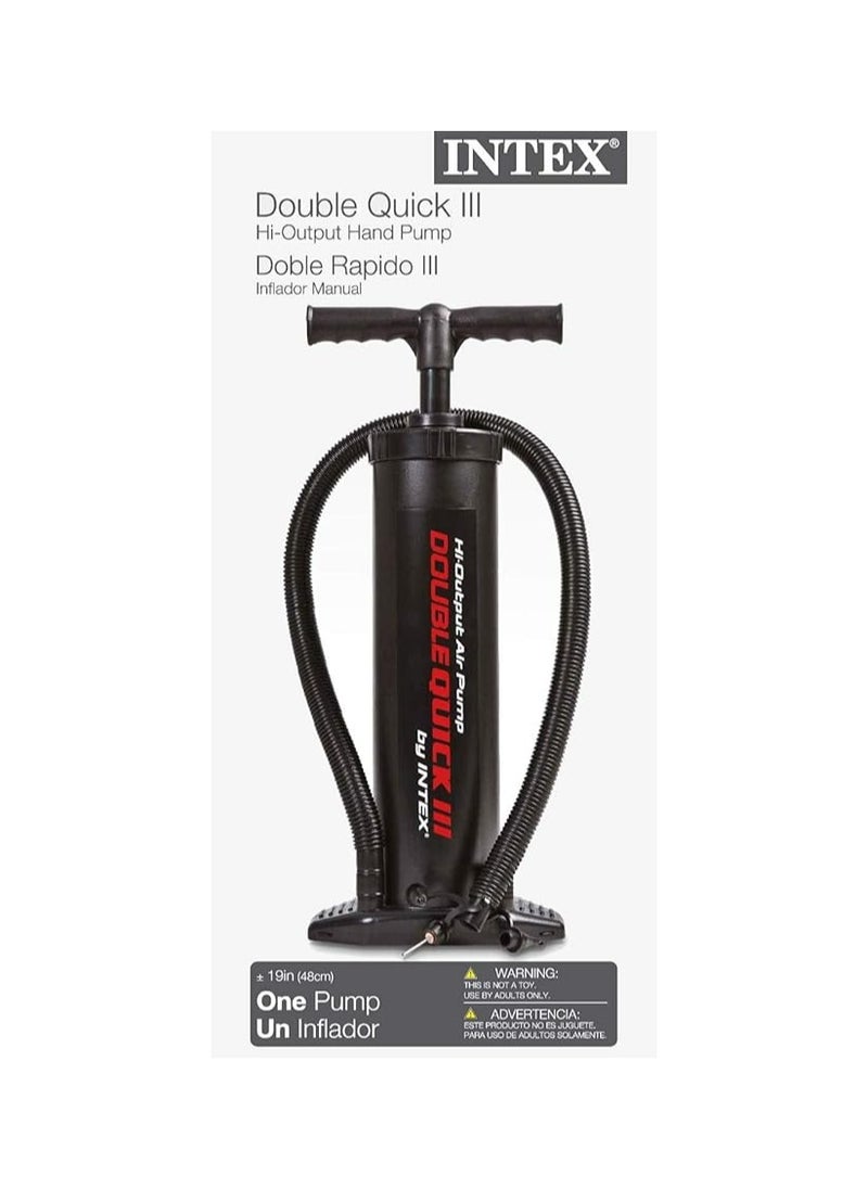 INTEX - Intex Double Quick III Hi-Output Hand Air Pump, Black - Image 1