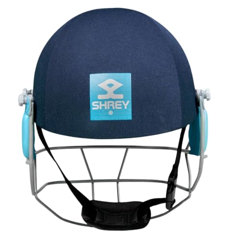 Shrey Match 3.0 Mild Steel Visor Cricket Helmet | Helmet with Adjustable Steel Visor, Air Vent Holes | Comfortable Fit | Better Visibility (Navy - L) - Image 4