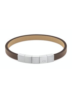 CALVIN KLEIN CALVIN KLEIN JEWELRY MINIMALISTIC SQUARES MENS LEATHER BRACELET - 35000490  - Image 1