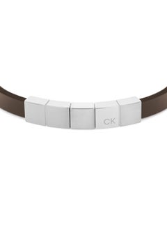 CALVIN KLEIN CALVIN KLEIN JEWELRY MINIMALISTIC SQUARES MENS LEATHER BRACELET - 35000490  - Image 2