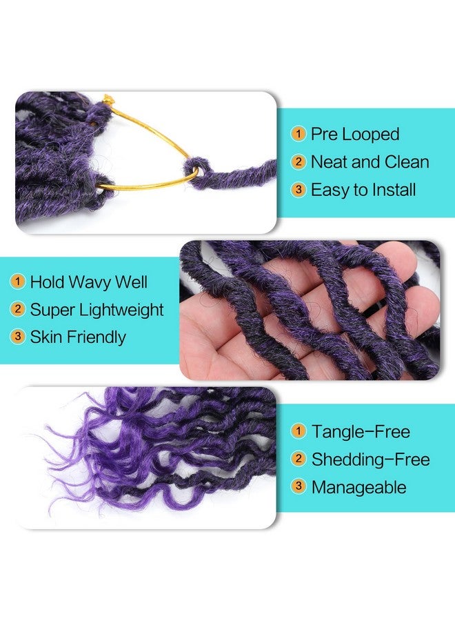 كاريدا شعر كروشيه كاريدا غوديس لوكس بطول 14 بوصة، 8 عبوات من شعر كروشيه مطور للنساء ذوات البشرة السمراء، خصلات كروشيه صناعية مسبقة التشكيل بأطراف مجعدة (14 بوصة (عبوة من 8 قطع)، لون أرجواني#) - Image 5