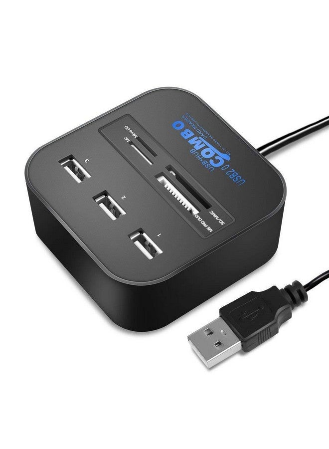 TEC TAVAKKAL All in One USB Hub Combo 3 USB Ports and All in one Card Reader, USB 2.0, for Pen Drives/Cameras/Mobiles/PC/Laptop/Notebook/Tablet, Docking Station, MS/MS Pro/SD/Micro SD Support. - Image 1