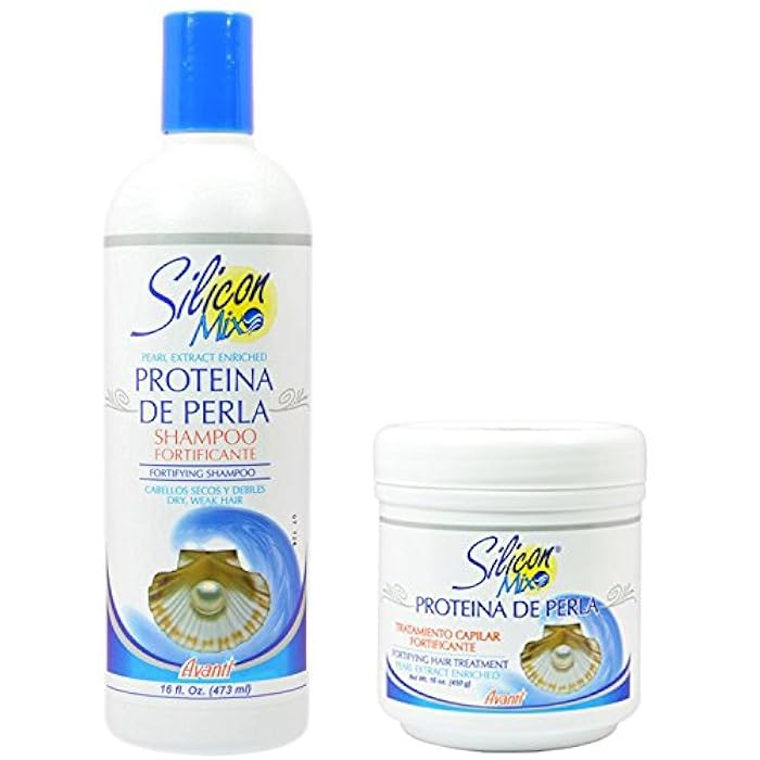 Silicon Mix Proteina De Perla & Shampoo 16 Oz Hair Treatment and Shampoo 16oz - Image 1