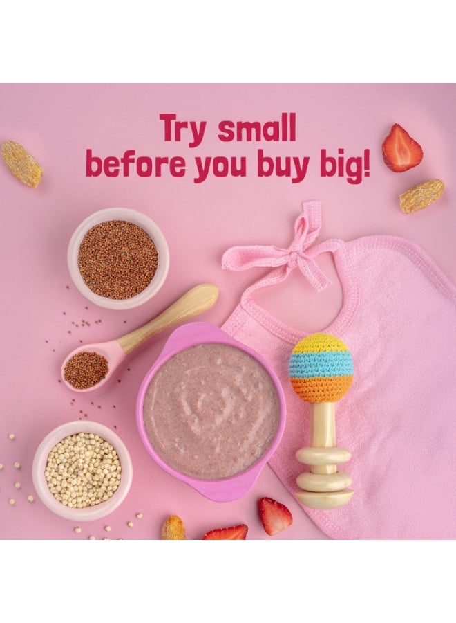 Slurrp Farm No Added Sugar, No Salt Multigrain Cereals Trial Pack Combo | Goodness of Millets - Ragi, Jowar, Oats | Healthy Food for Kids | Real Fruits, 300g (50g*6) - Image 5