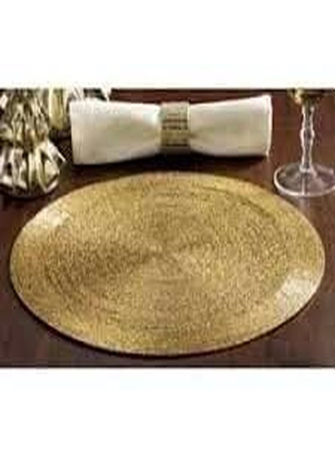 SHINING PEARL Golden Beaded Handmade PLACEMATS Wedding Purpose Table Decoration Gift Item for Christmas Family Gathering (1, 12 INCH) - Image 4