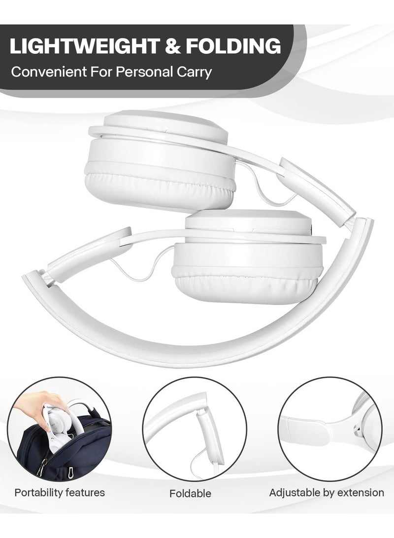 Digipace Wireless Headphones, Over-Ear Design with Wired Option, HD Microphone, Foldable and Lightweight for Home, Office and Computer Use - Image 4