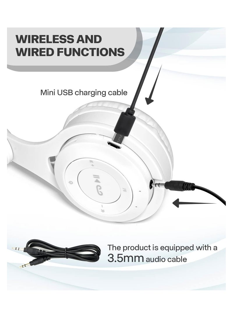 Digipace Wireless Headphones, Over-Ear Design with Wired Option, HD Microphone, Foldable and Lightweight for Home, Office and Computer Use - Image 3