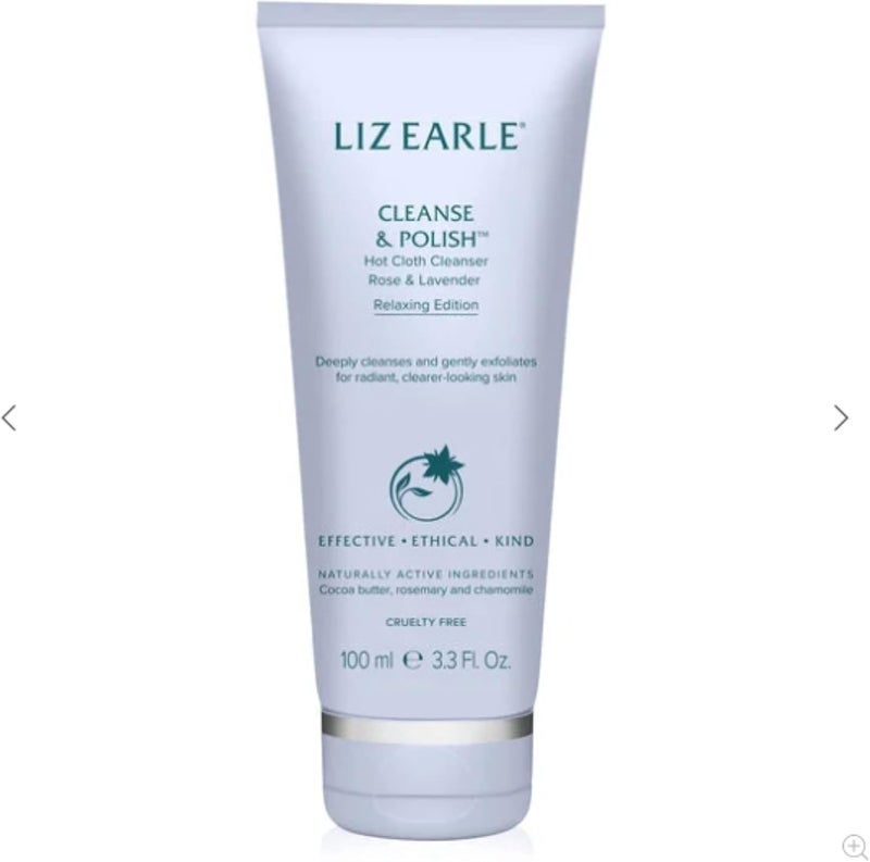 Liz Earle Cleanse Polish Hot Cloth Cleanser Rose Lavender Relaxing Edition 100ml Tube Cleanser