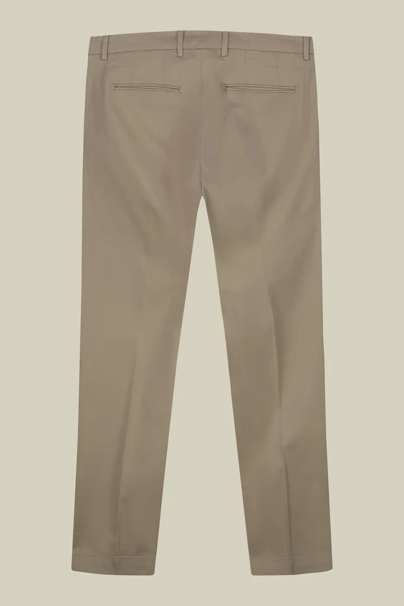 Doppelganger Beige Men's classic chino trousers with extended tab closure - Beige for Men | Best Price UAE