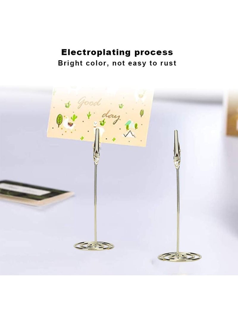 NEBO Metal Table Cards Clips, Message Card Holder Note Clips Round Base 10Pcs Card Holder, Home Decorations for Office Metal Table Cards Clips Photos/Notes/Papers - Image 1