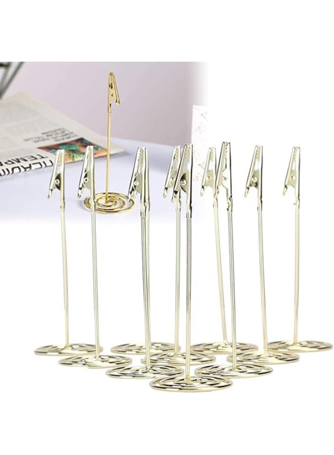 NEBO Metal Table Cards Clips, Message Card Holder Note Clips Round Base 10Pcs Card Holder, Home Decorations for Office Metal Table Cards Clips Photos/Notes/Papers - Image 5