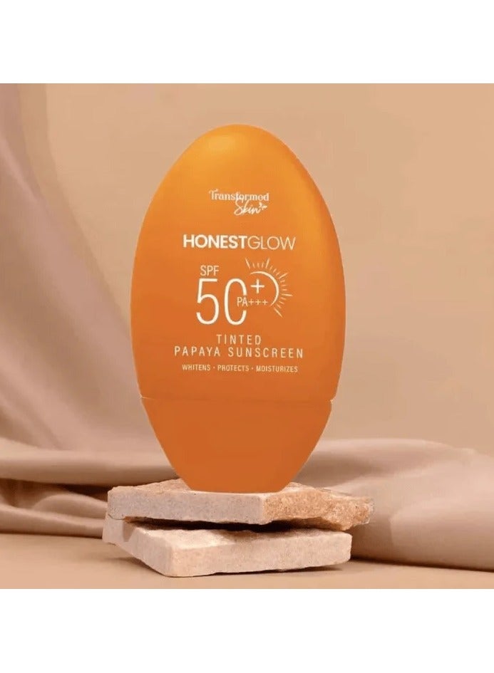 Transformed Skin Honest Glow Tinted Papaya Sunscreen (50g) - Image 1