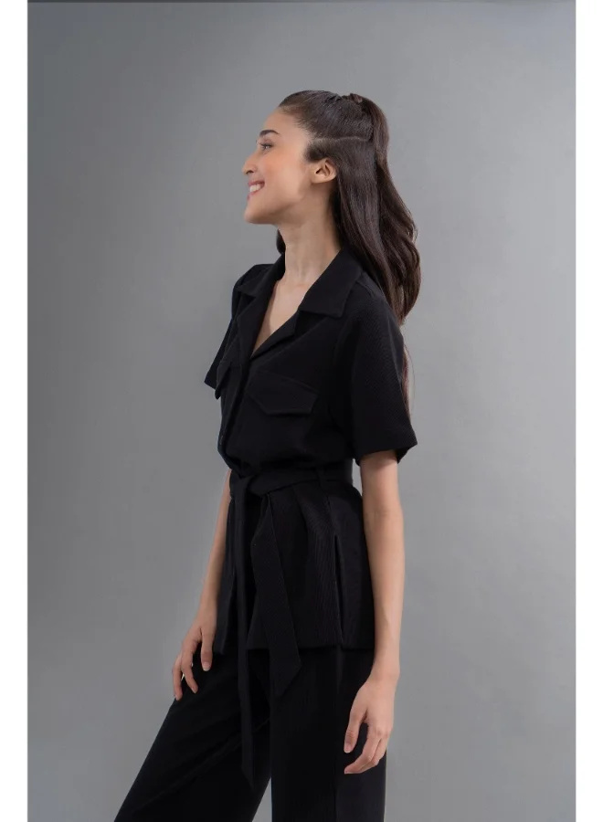 NeceSera Safari Lushknit 2.0 Black Shirt