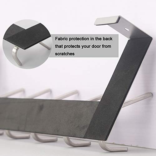 WEBI Over The Door Hook White,Over The Door Towel Rack,Door Hanger,Door Coat Towel Hanger,Door Coat Rack for Hanging Clothes,Jacket,Back of Bathroom,2 Packs - Image 3