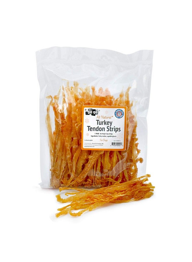 GOGO GOGO Turkey Tendon Strips Dog Chew Treats Sources and Made in The USA (1 lb) - Image 2