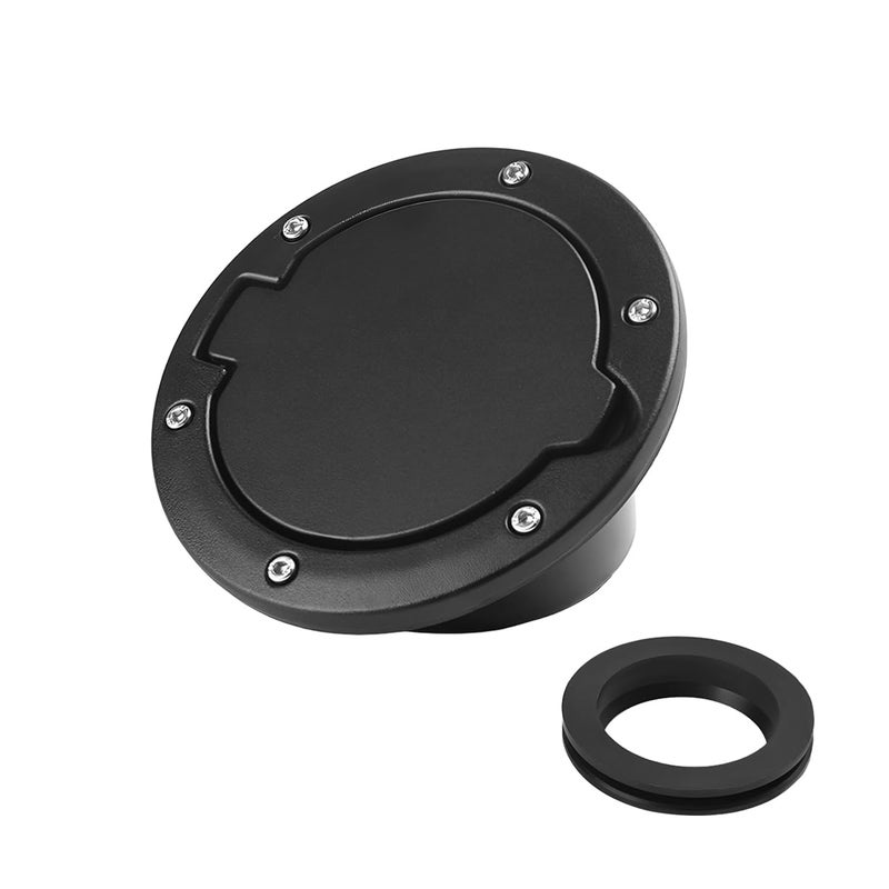 FALVFUN Car Fuel Filler Door Gas Tank Cap Heavy Duty Vehicle Fuel Filler Tank Door Cover Automotive Exterior Protection Accessories Compatible with Wrangler JK 24 Door - Image 2