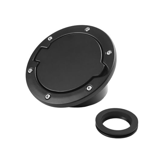 FALVFUN Car Fuel Filler Door Gas Tank Cap Heavy Duty Vehicle Fuel Filler Tank Door Cover Automotive Exterior Protection Accessories Compatible with Wrangler JK 24 Door - Image 1