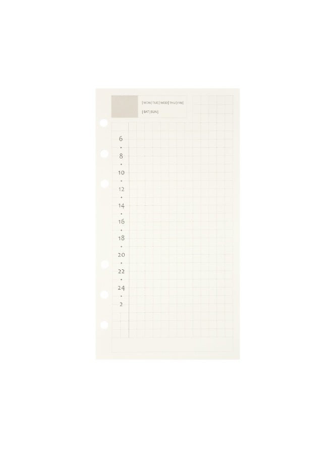 Zelten 1 Pack A6 45 Sheets/90 Pages Daily PlannerLoose Leaf Punched Paper Refills Paper for 6 Hole Binder Personal Organizer Diary Notebook Refillable Planner - Image 2