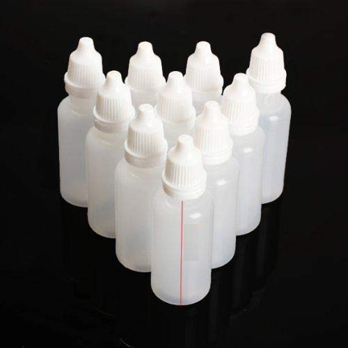 DIY Crafts 25ML Dropper Bottles 50 Pcs Clear White Plastic Empty Squeezable Dropper Bottles Eye Li25ML Dropper Bottles - Image 2