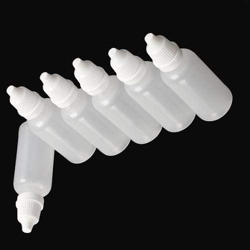 DIY Crafts 25ML Dropper Bottles 50 Pcs Clear White Plastic Empty Squeezable Dropper Bottles Eye Li25ML Dropper Bottles - Image 4