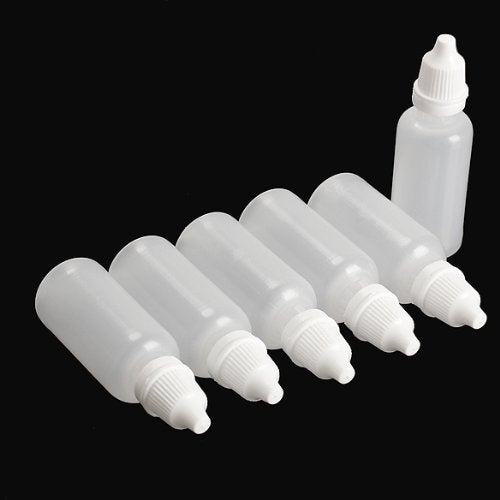 DIY Crafts 25ML Dropper Bottles 50 Pcs Clear White Plastic Empty Squeezable Dropper Bottles Eye Li25ML Dropper Bottles - Image 3