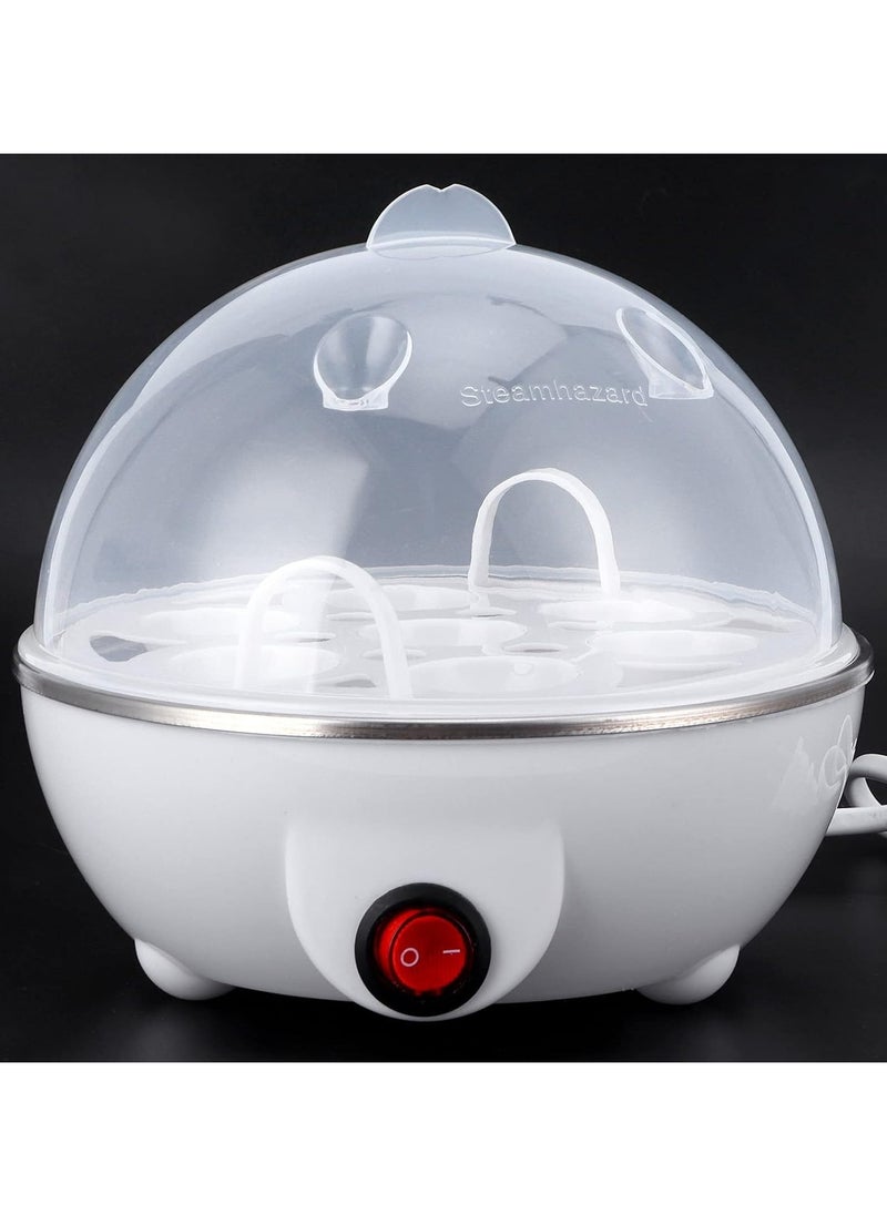 Electric Egg Cooker – 7-Egg Capacity, Auto-Off Function, Easy-to-Clean Rapid Egg Boiler for Hard, Medium, Soft Boiled u0026 Poached Eggs, Perfect for Kitchen