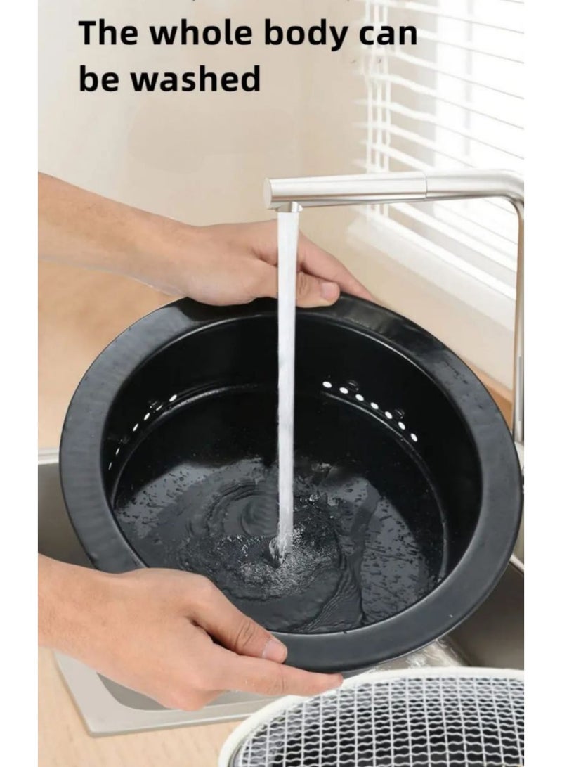 شواية سفاري فحم صغيرة محمولة متعددة الأغراض بشبكة كثيفة – تصميم صحي قليل الدخان - Image 3