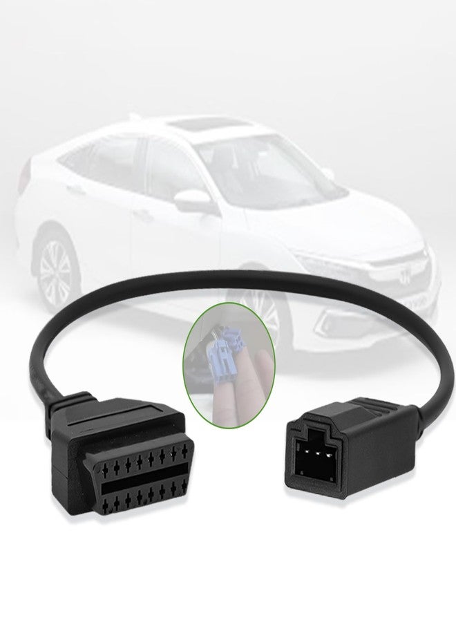 AMHTDOL OBD1 to OBD2 Adapter for Honda 3 Pin Cable,Compatible with Honda Vehicle 3pin Obd1 to 16pin Obd2 Adapter Cable Diagnostic Connector, Work with ELM327 OBD2 Scan Tool and OBD 1 Code Reader - Image 1