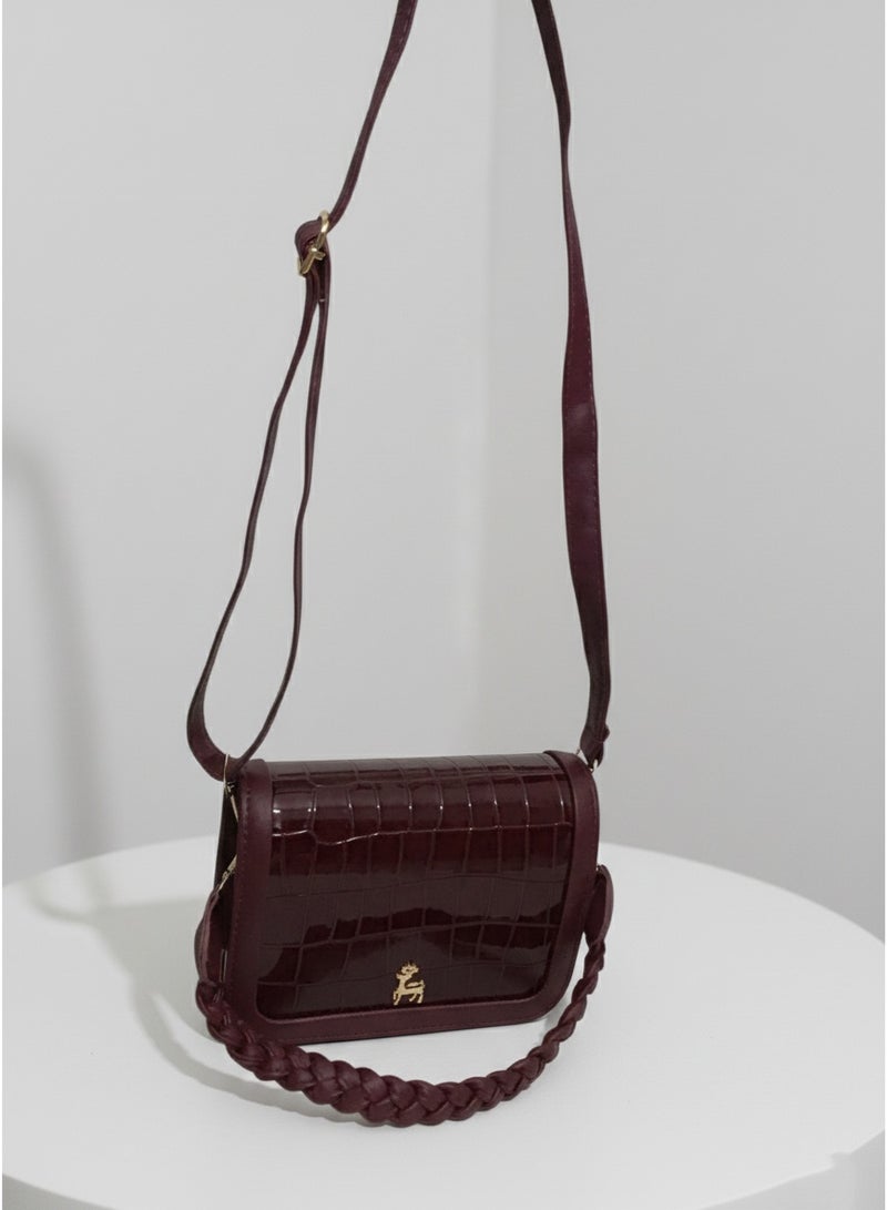 Women Crossbody Bag Made of Shiny Laser Leather, Stylish Shoulder Bag for Daily Use - Image 1