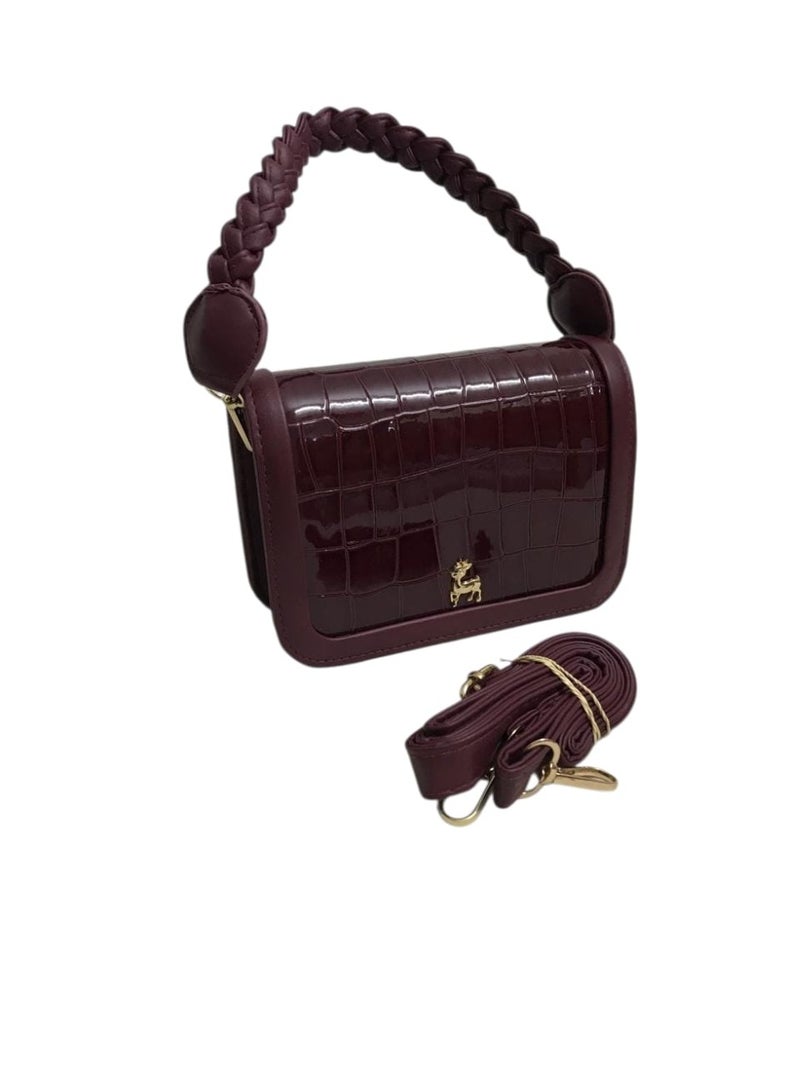 Women Crossbody Bag Made of Shiny Laser Leather, Stylish Shoulder Bag for Daily Use - Image 2