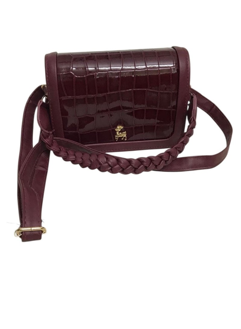 Women Crossbody Bag Made of Shiny Laser Leather, Stylish Shoulder Bag for Daily Use - Image 3