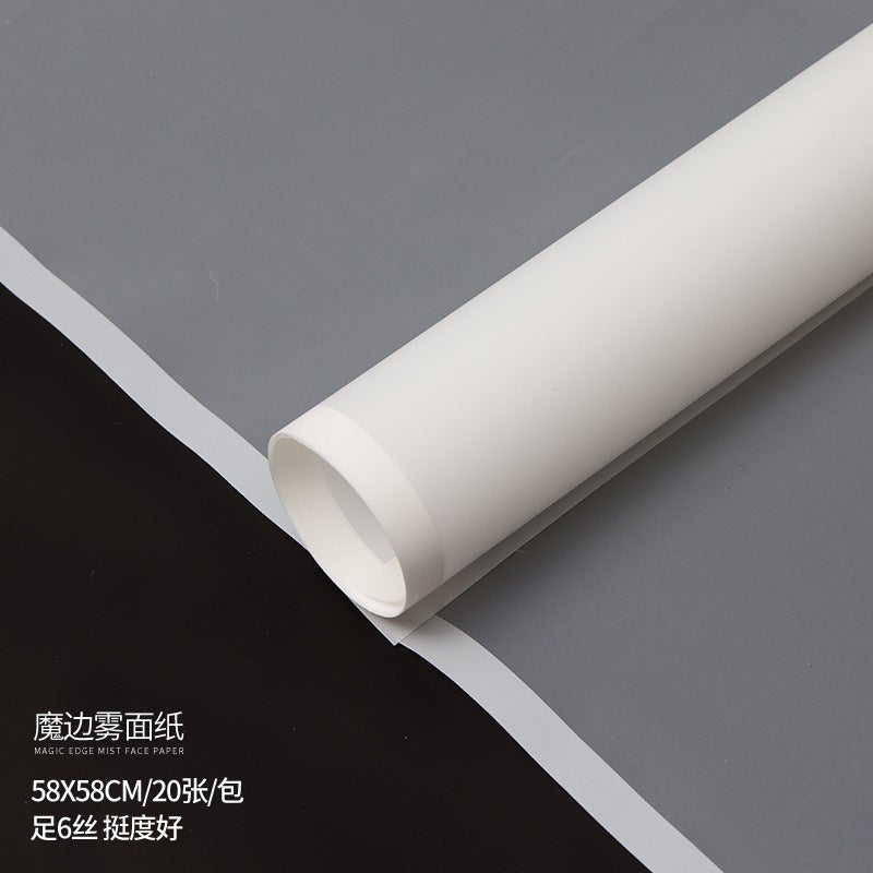 Flower Packaging Korean Bouquet Paper Flower Shop Bouquet Packaging Materials Translucent Matte Paper Solid Color Korean Plain Paper Wrapping Paper - Image 1