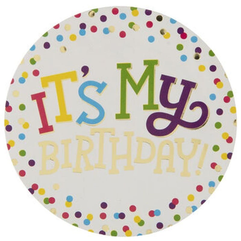 Making the Grade Its My Birthday Confetti Stickers Adhesive Award Badge 25 Per Pack Multicolor