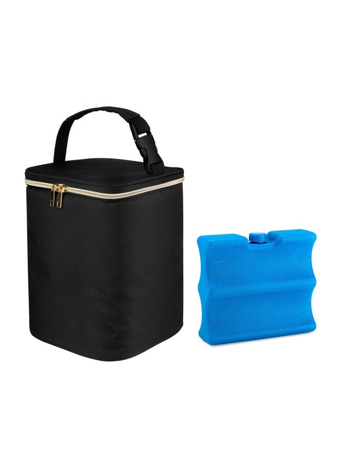 Teamoy Teamoy Breastmilk Cooler Bag, Baby Bottles Bag for up to 4 Large 9 Ounce Bottles, Perfect for Working Mom Mother, (Bag ONLY), Black - Image 1