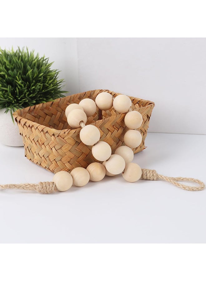 انتيكيانو حامل ورق التواليت من خرز الخشب الطبيعي - Image 4