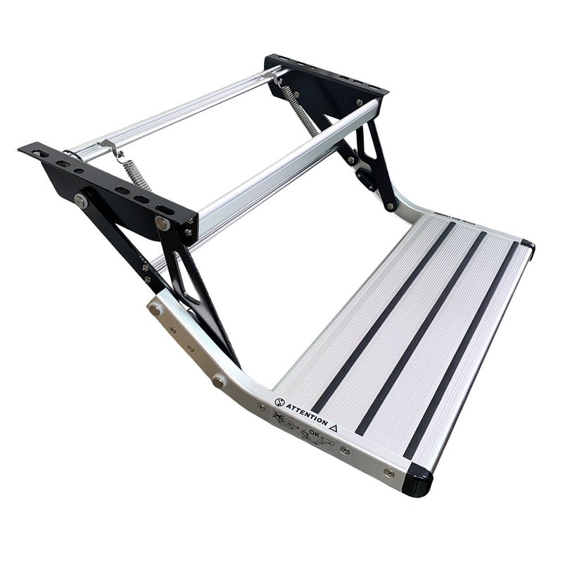 GEARFLAG Manual RV Step â€“ Folding Aluminum Entry Step with Anti-Slip Surface, 440 lbs Capacity â€“ for Camper, Trailer, Motorhome - Image 2
