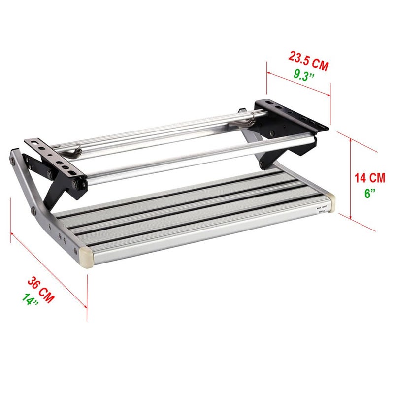 GEARFLAG Manual RV Step â€“ Folding Aluminum Entry Step with Anti-Slip Surface, 440 lbs Capacity â€“ for Camper, Trailer, Motorhome - Image 4