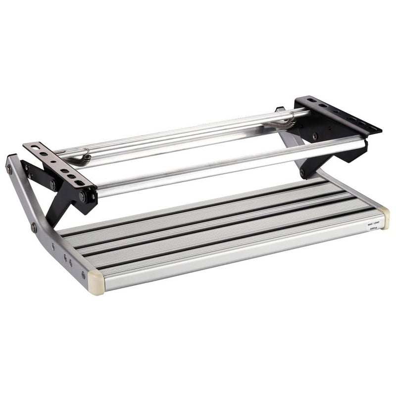 GEARFLAG Manual RV Step â€“ Folding Aluminum Entry Step with Anti-Slip Surface, 440 lbs Capacity â€“ for Camper, Trailer, Motorhome - Image 1