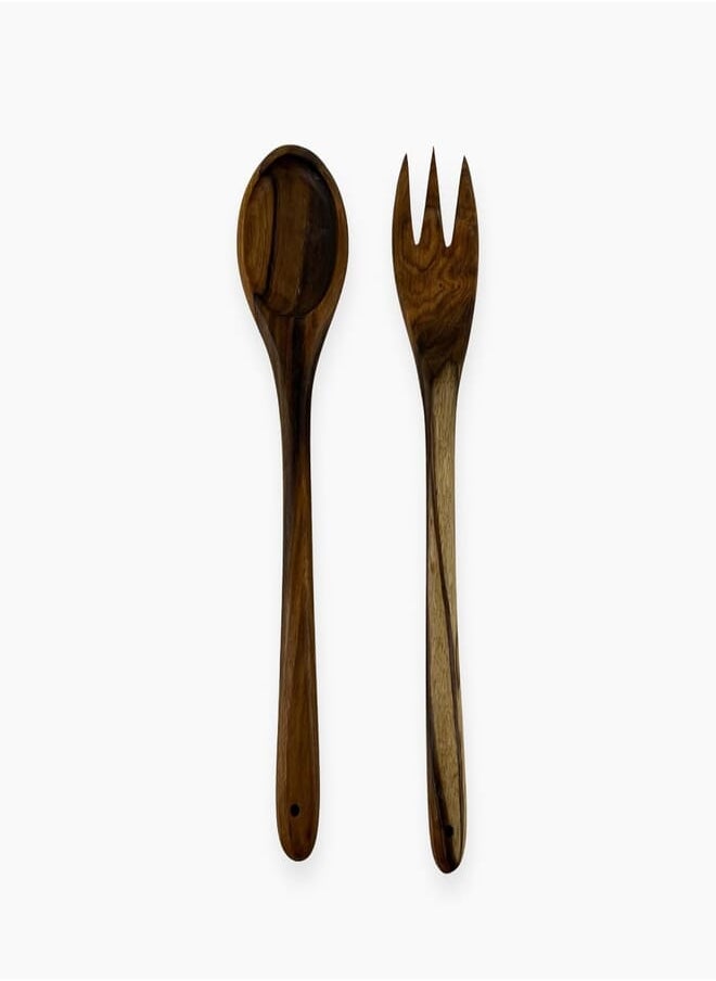 Generic - Egyptian Trading Company Wooden Fork and Spoon Set, Large - Image 1