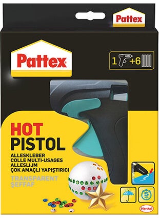 Pattex Hot Pistol Silicone Gun + 6 Pieces of Silicone  - Image 1