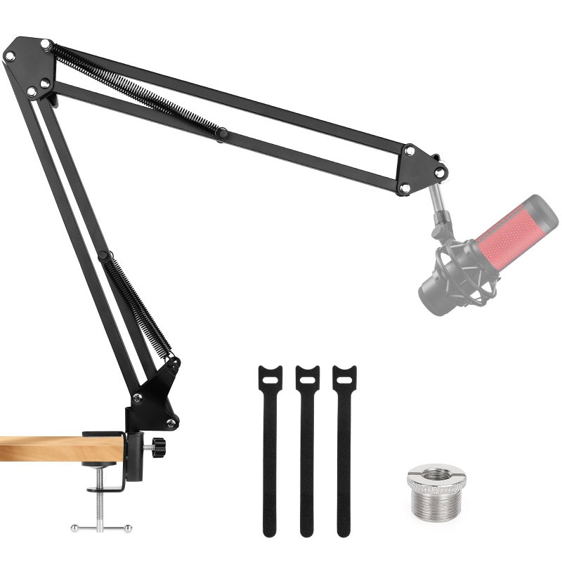 ChromLives Mic Boom Arm for Hyperx Quadcast, Adjustable Microphone Arm Stand Compatible with Hyperx Quadcast S for Gaming, Streaming, Recording, By ChromLives - Image 1